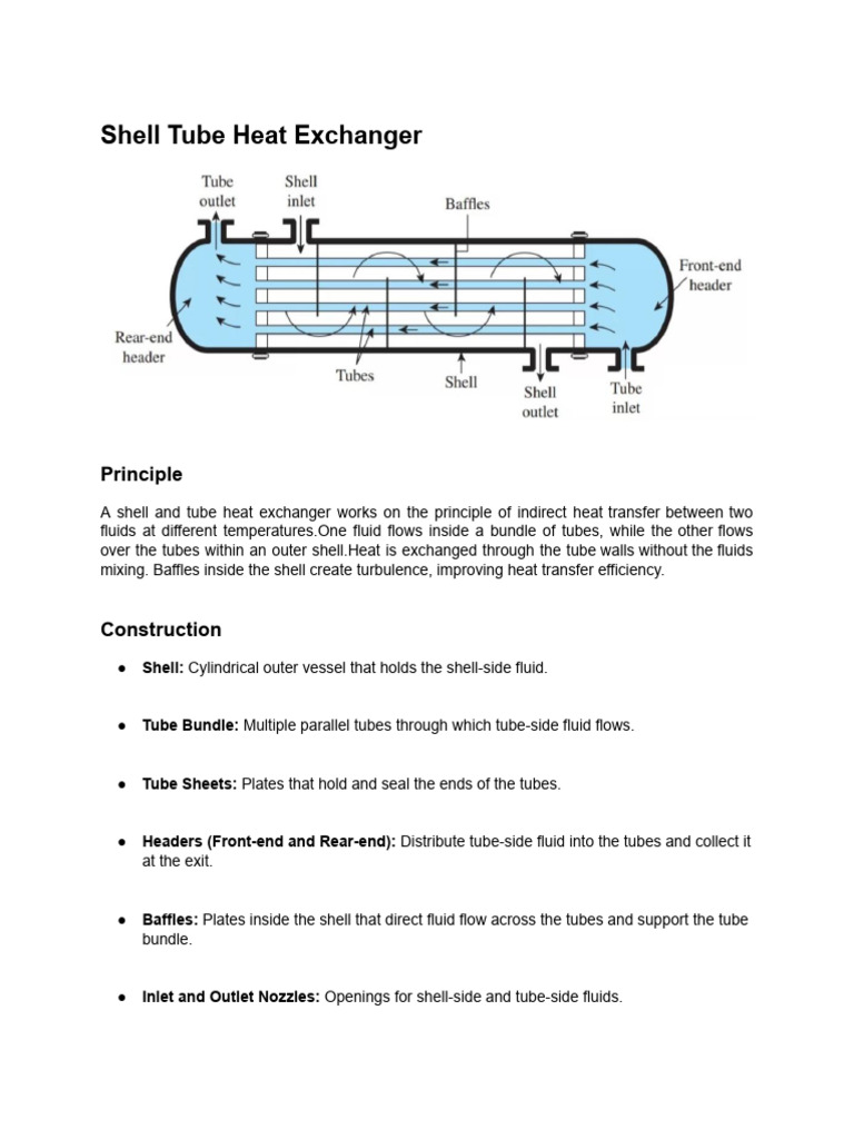 Shell Tube Heat Exchanger Overview | PDF | Heat Exchanger | Liquids
