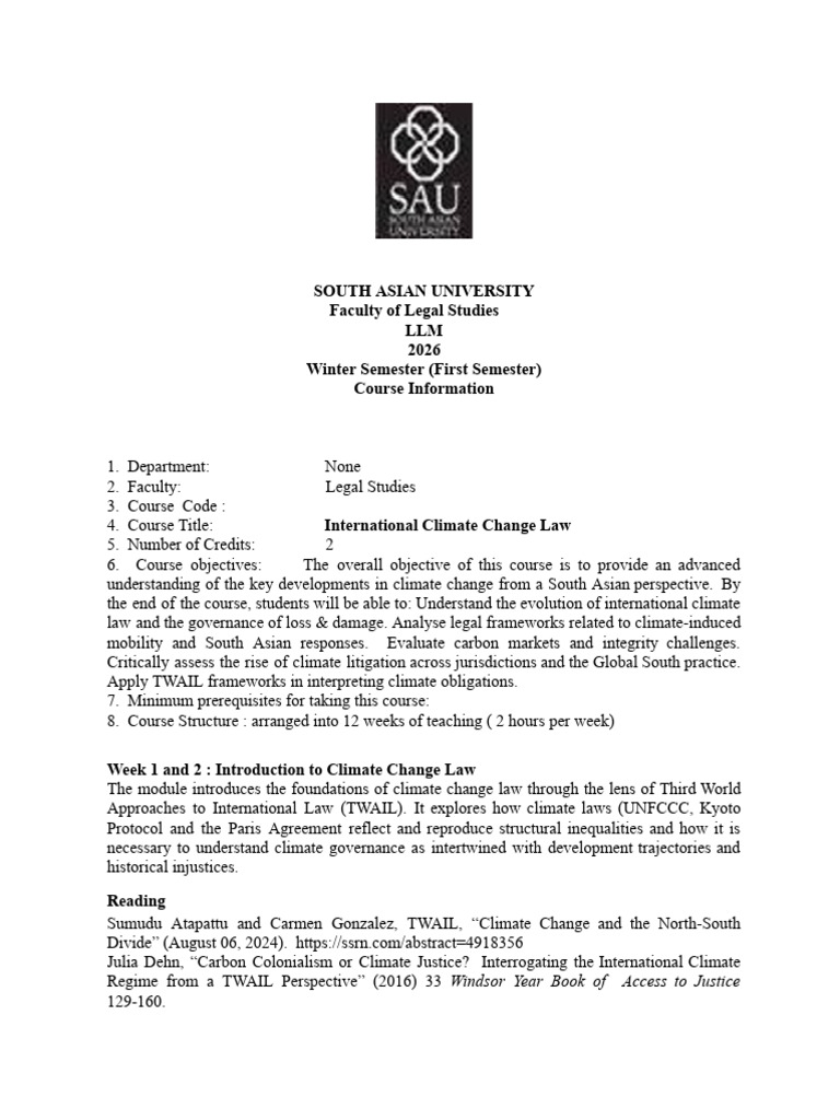 International Climate Chnage Law 2026-4 | PDF | United Nations ...