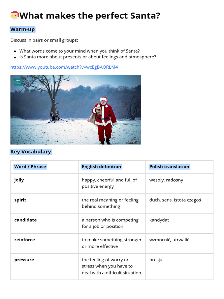 Qualities of the Perfect Santa | PDF | Santa Claus