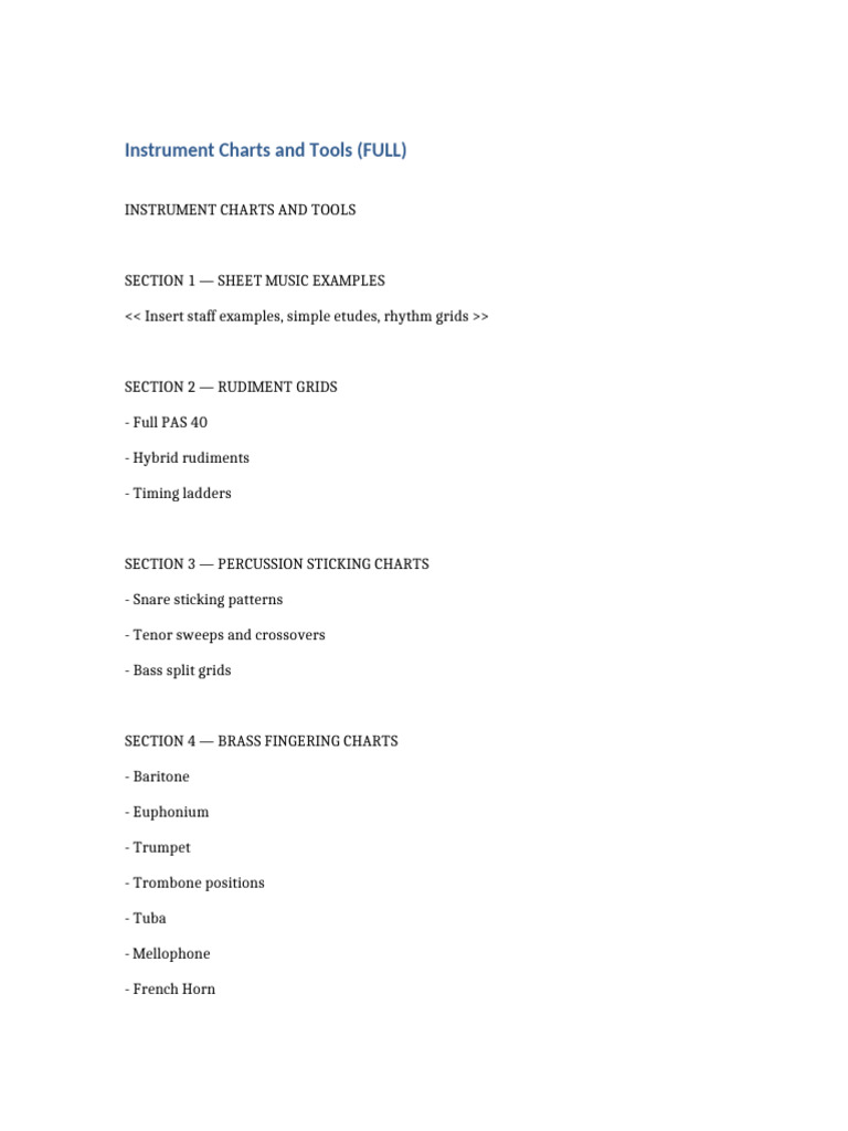 Instrument Charts and Tools FULL | PDF