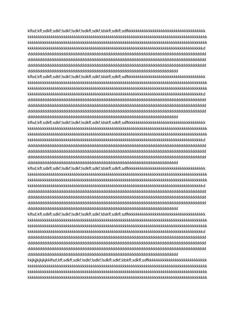 Document with Random Characters | PDF