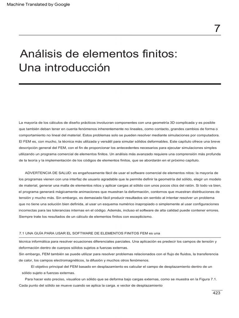 Introducción al Análisis FEM | PDF | Método de elementos finitos | Viga ...