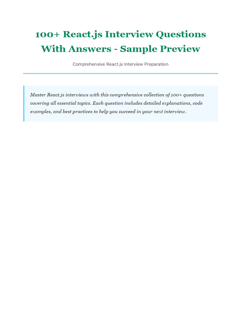 React Questions Sample | PDF | Computer Programming | Software Engineering