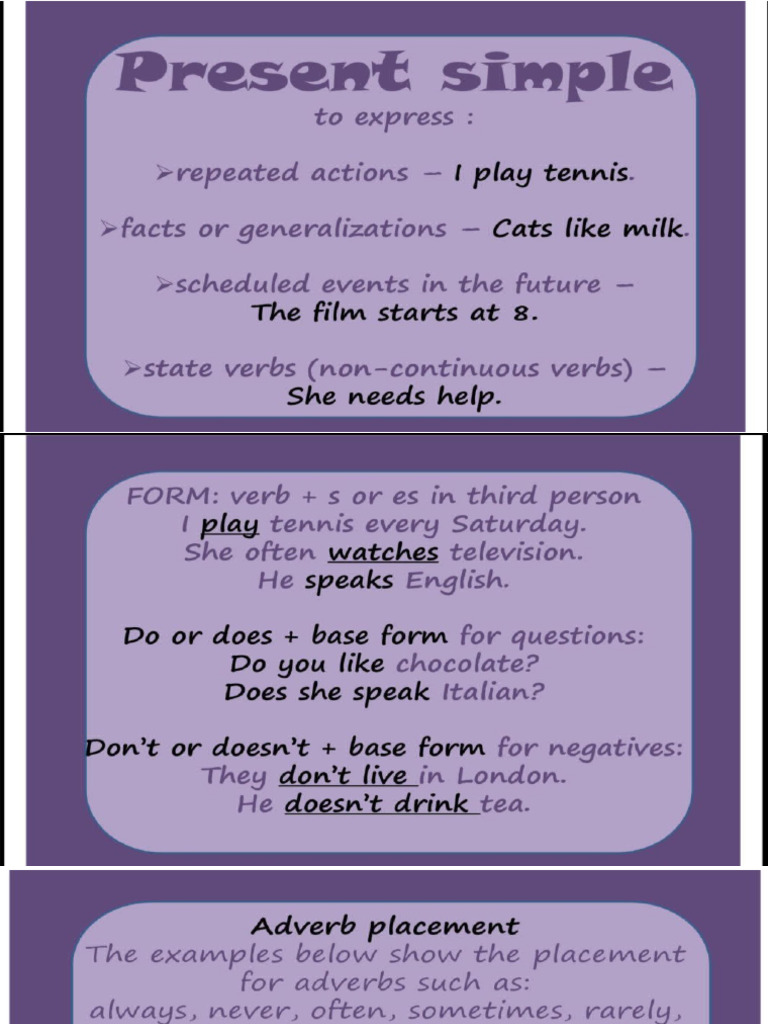 Simple Present 1 | PDF