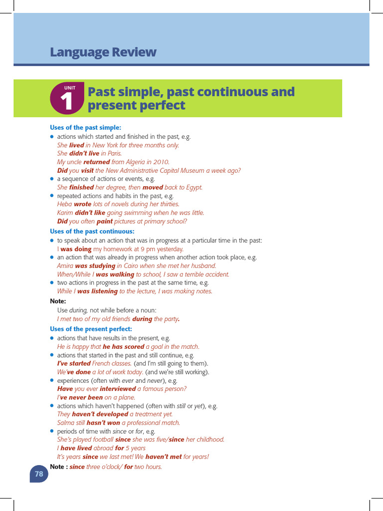 Term 1 Language Review | PDF | Verb | Linguistics