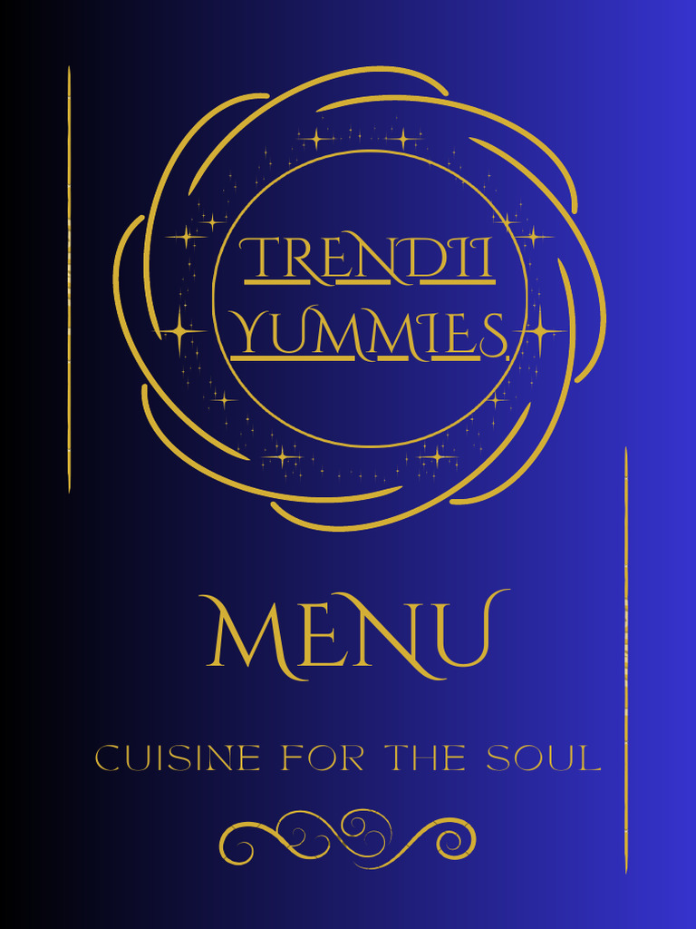 Night Blue Modern Restaurant Food Menu | PDF