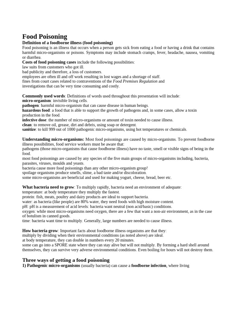 Understanding Food Poisoning Risks | PDF | Foodborne Illness | Refrigerator