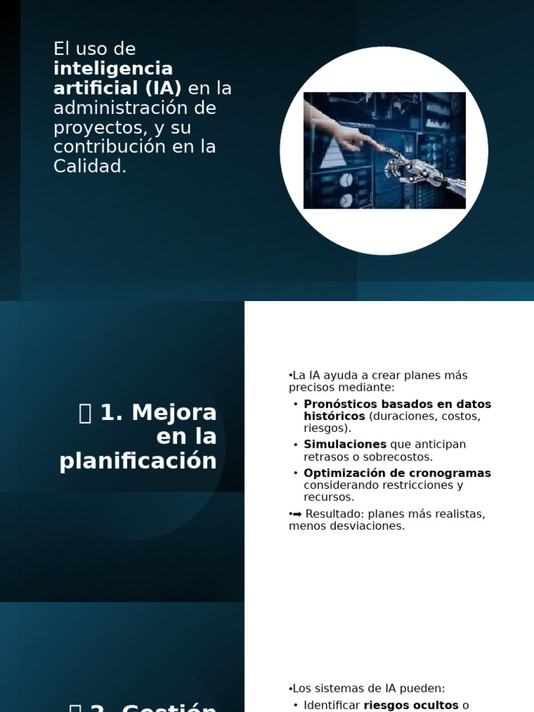 IA y Calidad en Administración de Proyectos | PDF | Inteligencia ...