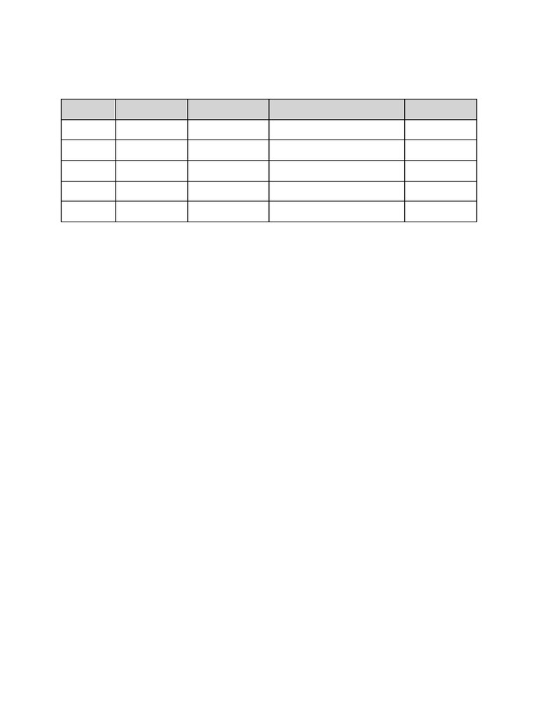 Weekly Memory Exercise Timetable | PDF