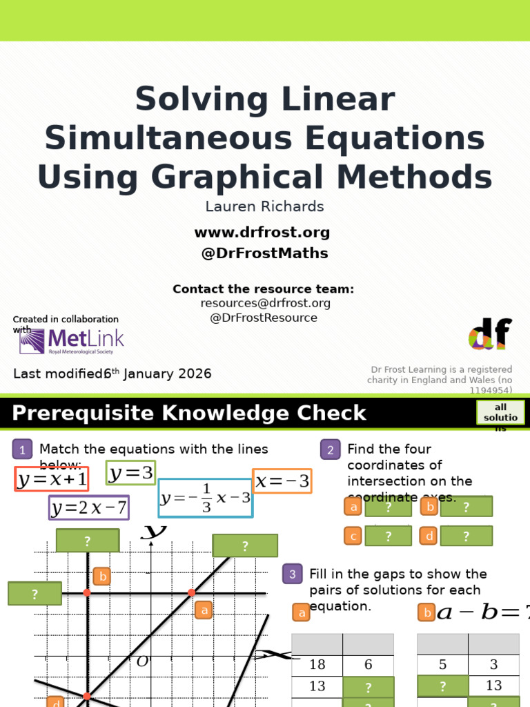 Graphical Methods for Simultaneous Equations | PDF | Equations ...