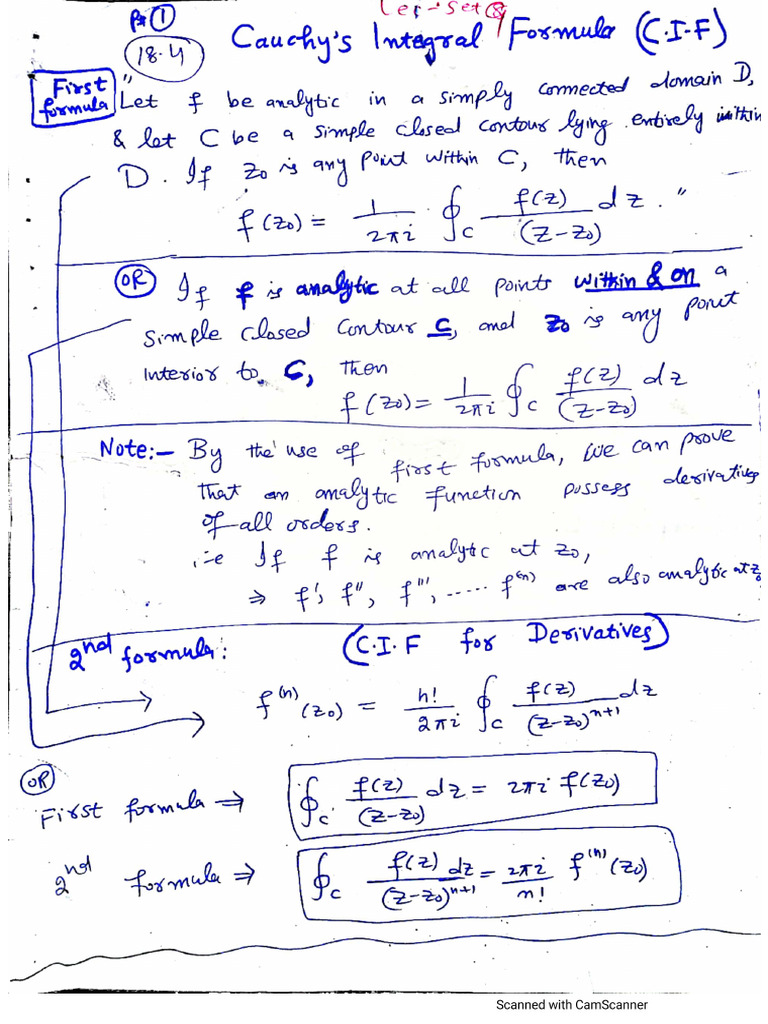 18.4 Cauchy-Integral Formula | PDF