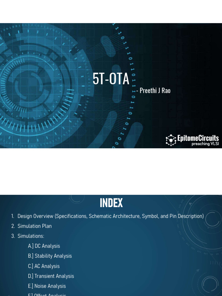 5T-OTA Design and Simulation Results | PDF