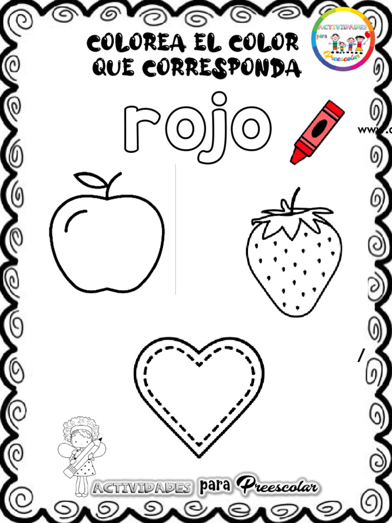 Actividades de Coloreo para Preescolar | PDF | Colación | Escritura