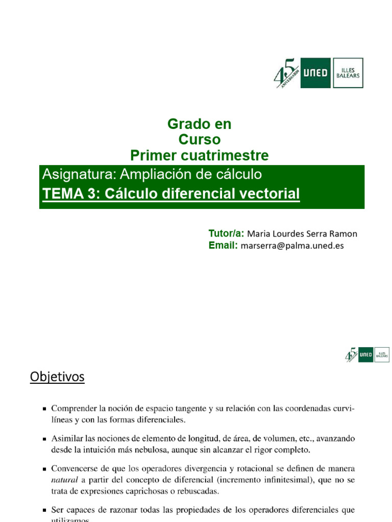 Ien.ampliacion.calculo.tema3.Mlsr | PDF | Vector Euclidiano | Escalar ...
