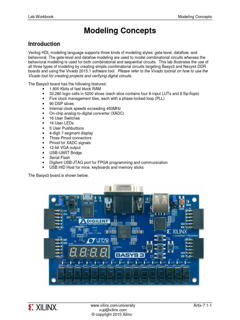 lab1 | PDF | Hardware Description Language | Digital Electronics