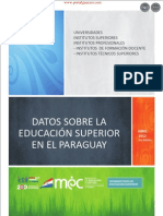 Datos Sobre La Educación Superior en El Paraguay - 2da Edición - Ministerio de Educación y Cultura - Paraguay - PortalGuarani