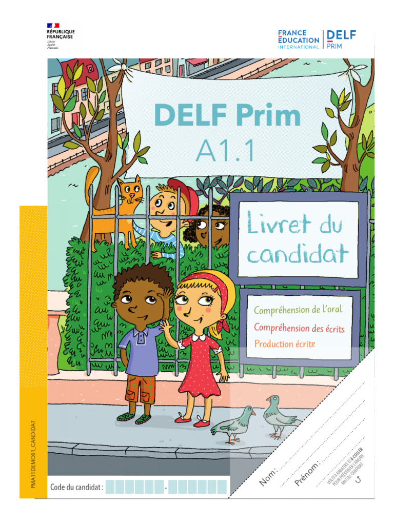 Guide DELF Prim A1.1 : Épreuves et Consignes | PDF | Tests standardisés ...