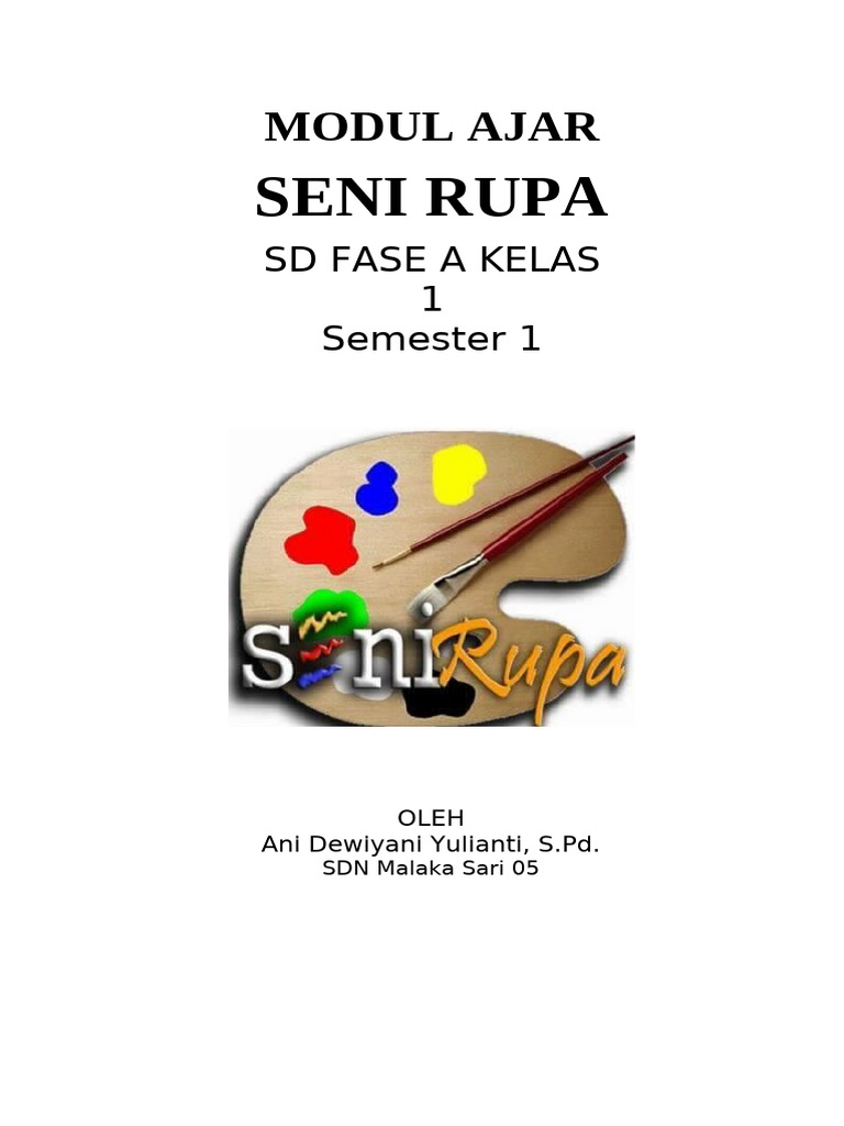 Modul Ajar Seni Rupa Semester 1 | PDF