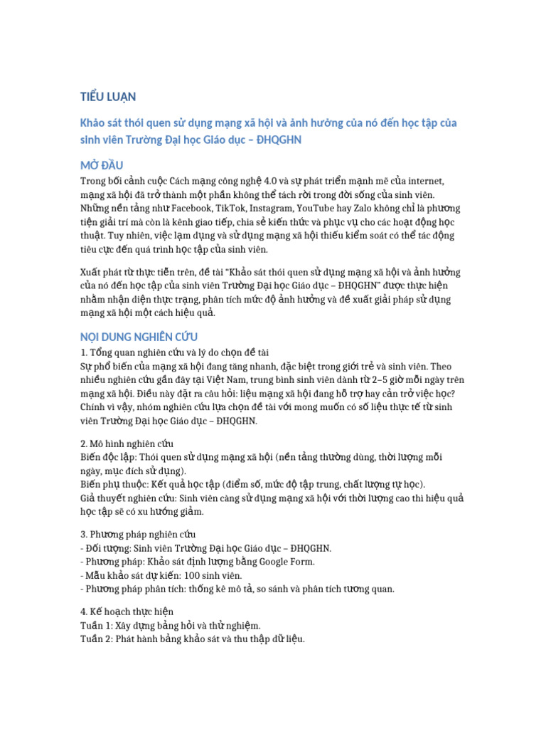 Tieuluan MXH | PDF