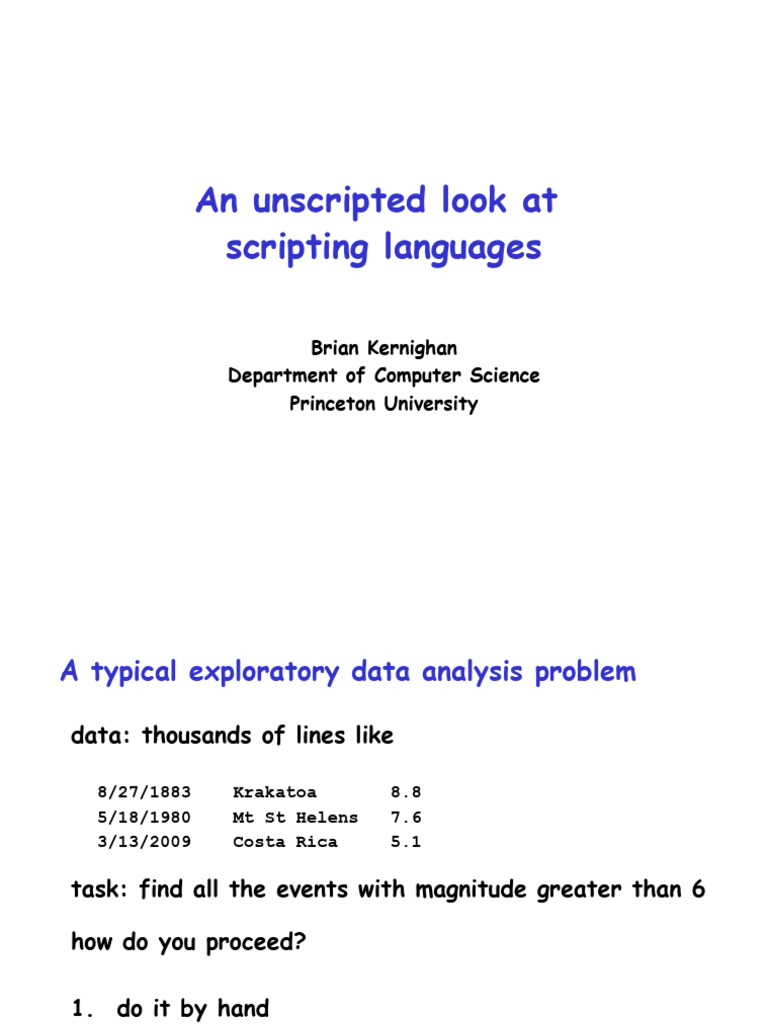 Exploring Scripting Languages and Awk | PDF | Software Development ...
