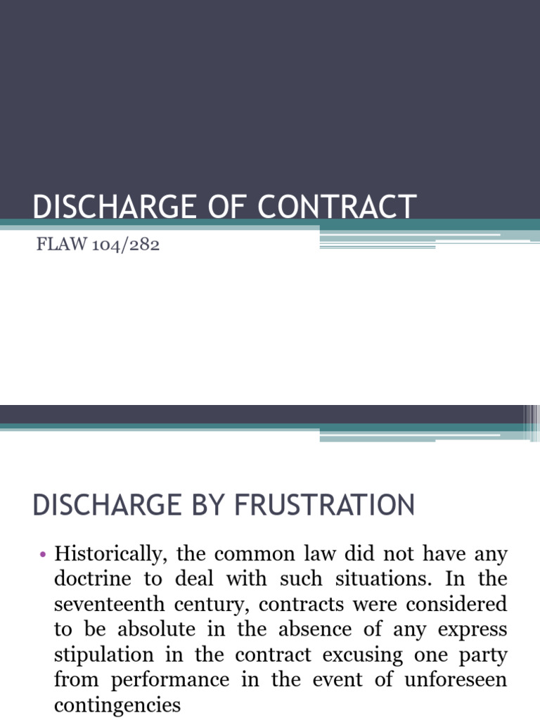 Understanding Contract Frustration Law | PDF | Contractual Term | Inflation