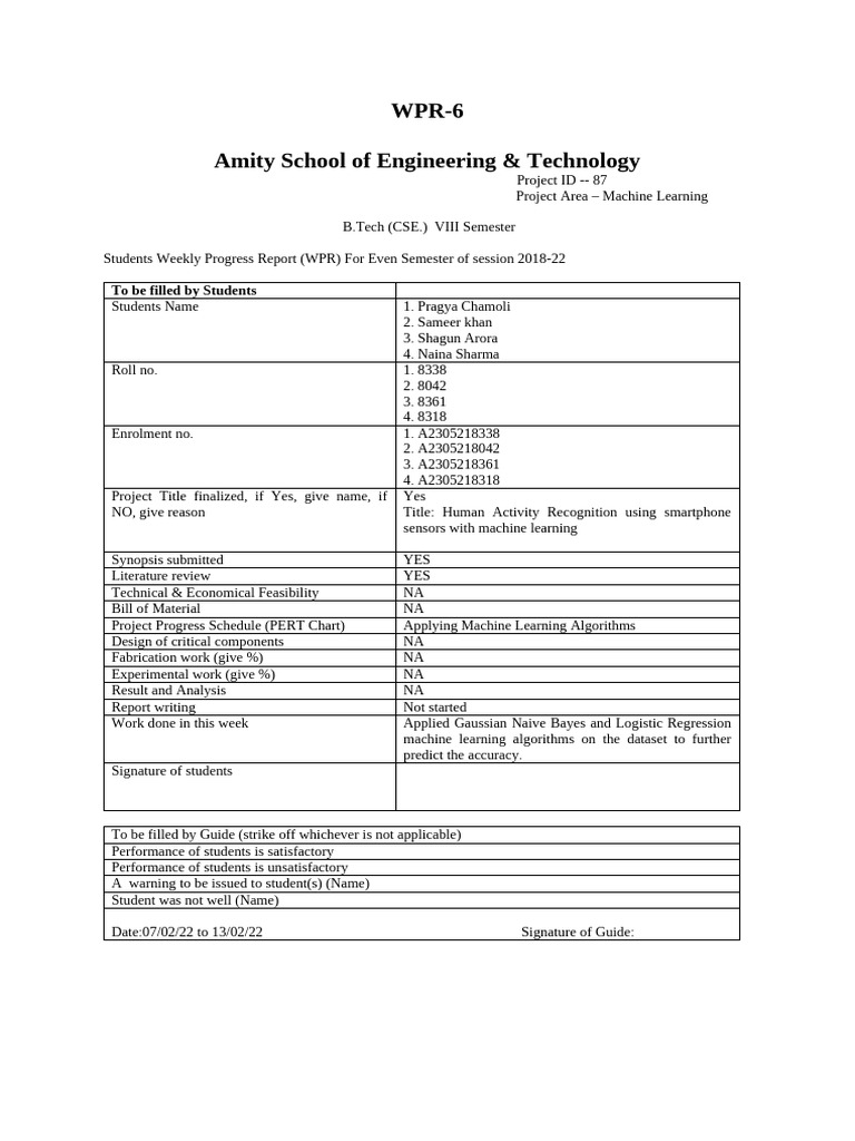MajorWPR6 | PDF | Machine Learning | Software Engineering