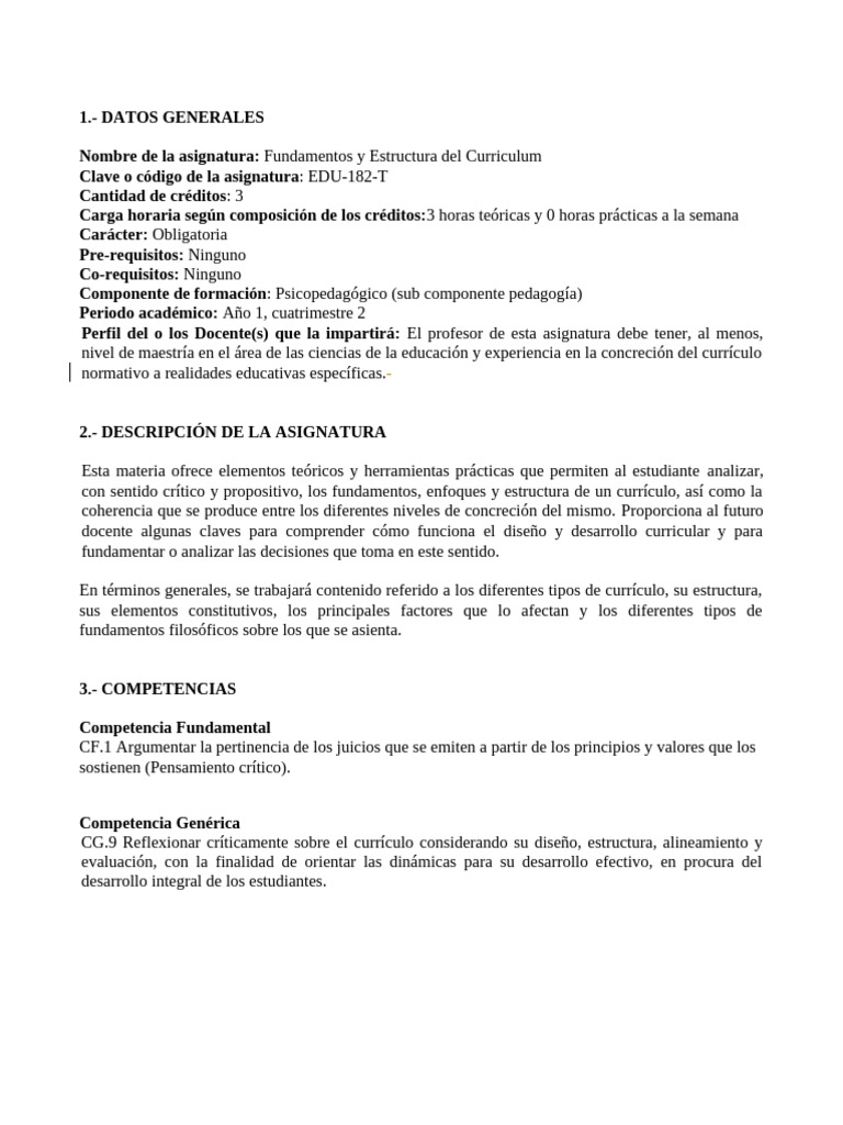 Fundamentos del Currículo Educativo | PDF | Plan de estudios | Evaluación