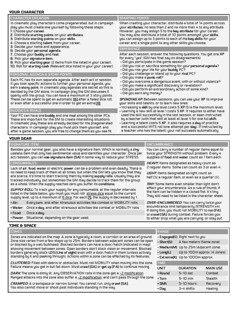 Character Creation Guide for RPGs | PDF | Ambush | Endurance