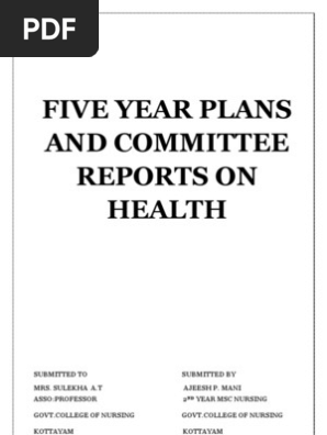 Five Year Plans Pdf Public Health Economic Growth