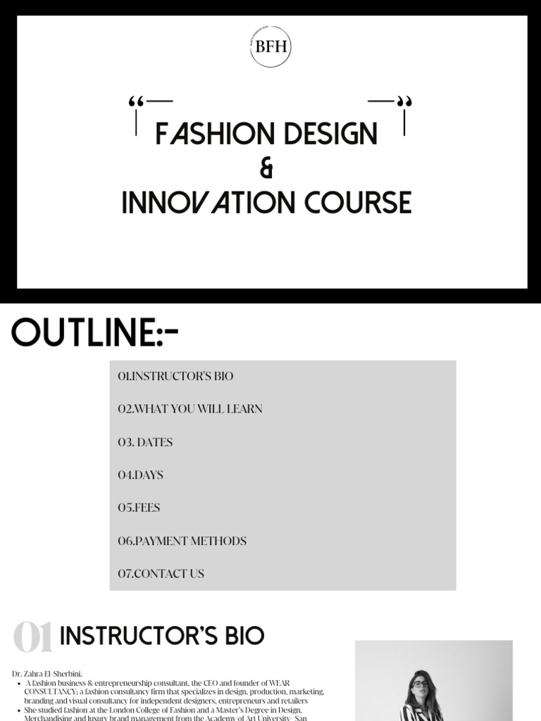Fashion Design Course Overview | PDF | Fashion | Fashion Design