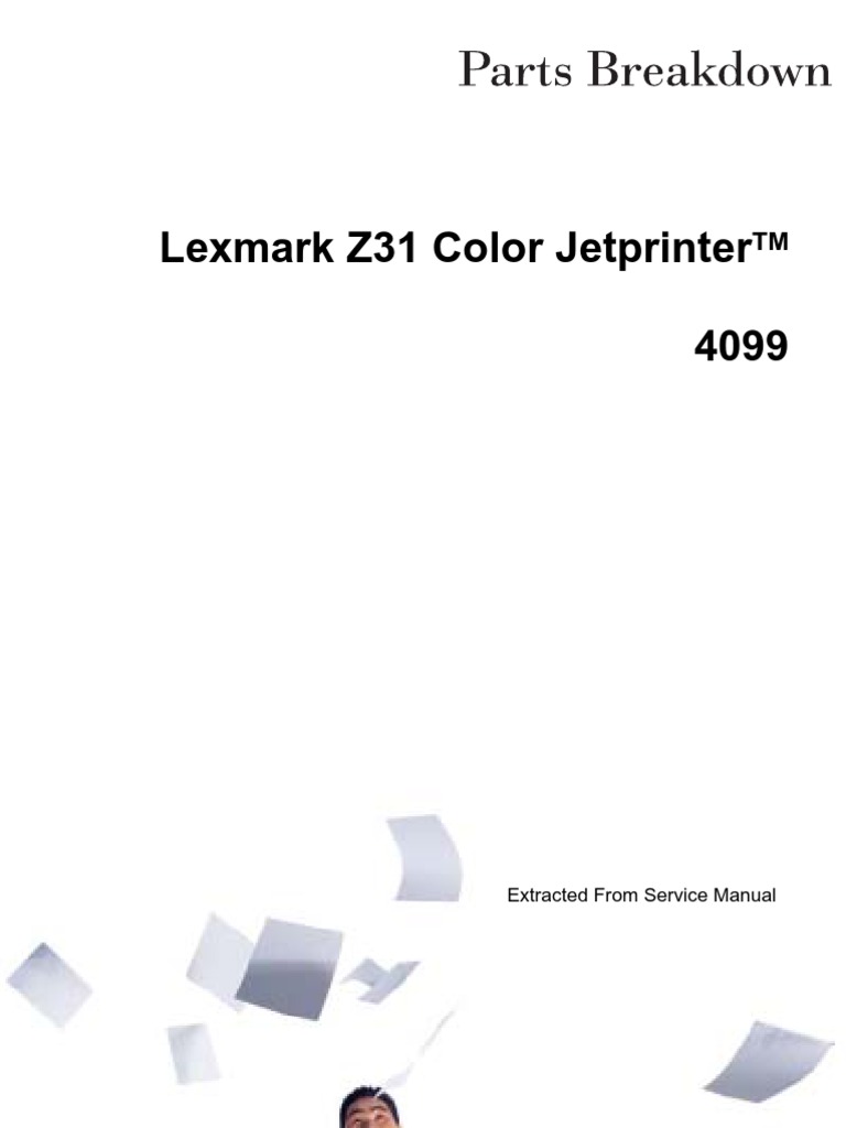 Lexmark Z31 Color Jetprinter 4099 Extracted From Service Manual PDF