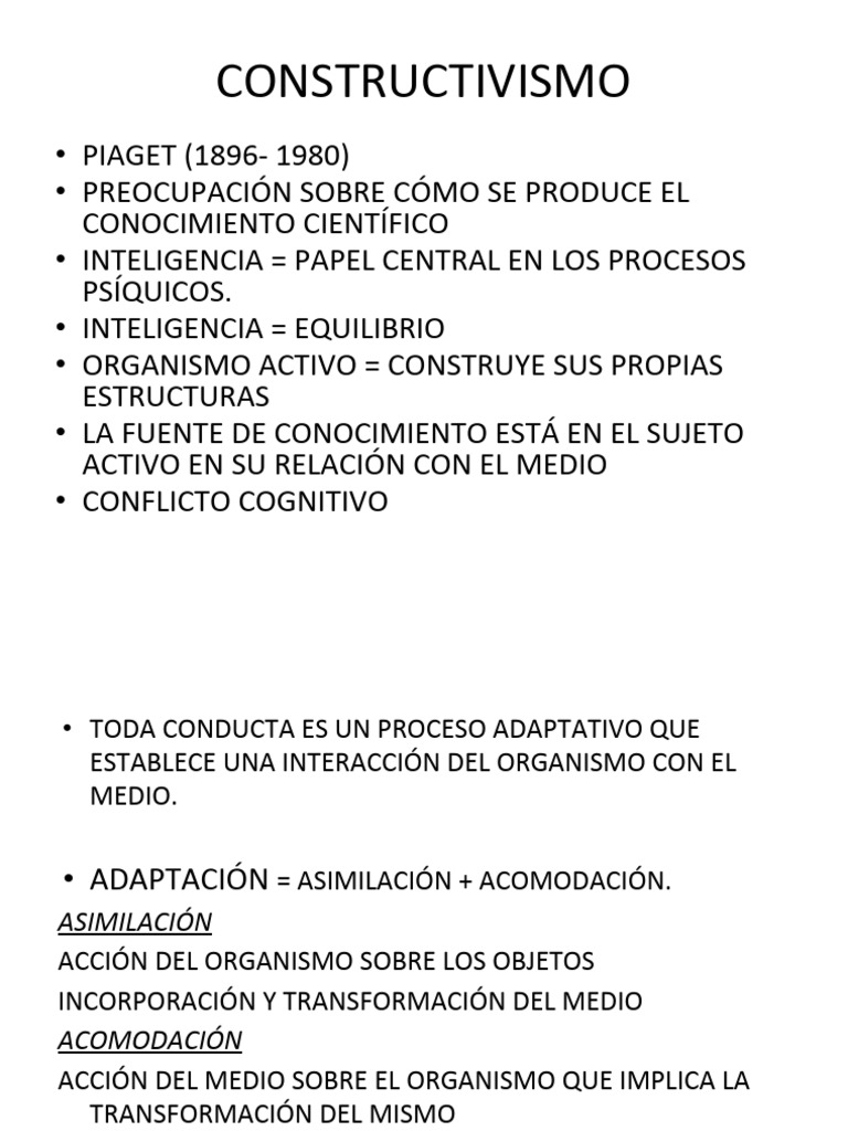 Teoría del Constructivismo de Piaget | PDF