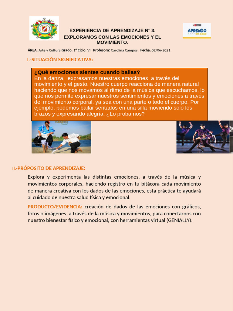 Emociones y Movimiento en el Arte | PDF | Las emociones | Bailes