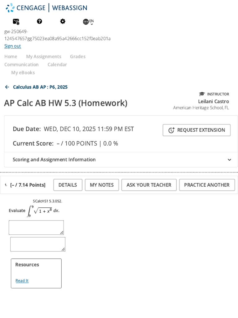 AP Calculus AB Homework 5.3 Overview | PDF | Mathematical Concepts ...