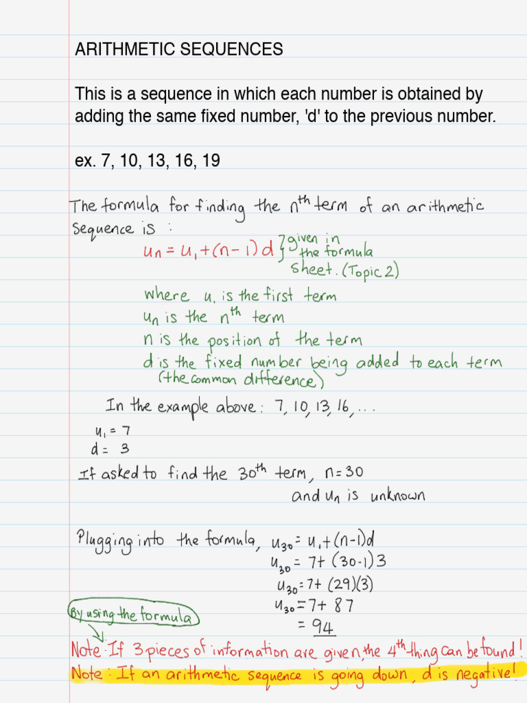 Understanding Arithmetic and Geometric Sequences | PDF