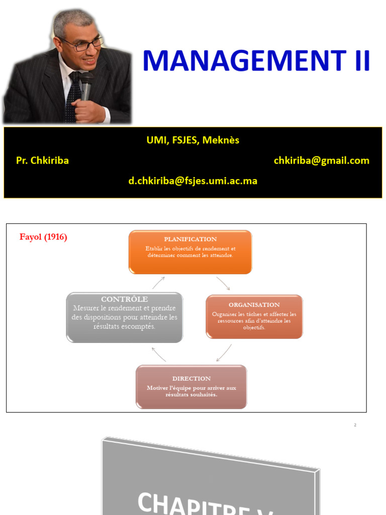 Processus de Contrôle en Management | PDF | Planification