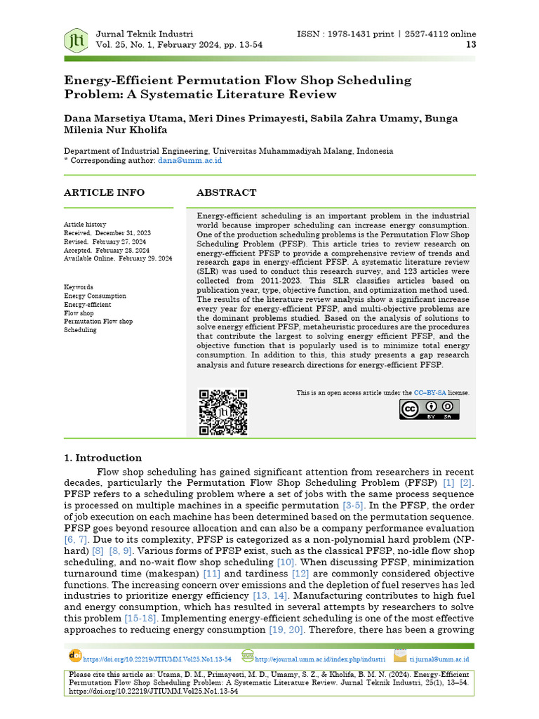 Energy-Efficient PFSP Literature Review | PDF | Efficient Energy Use ...