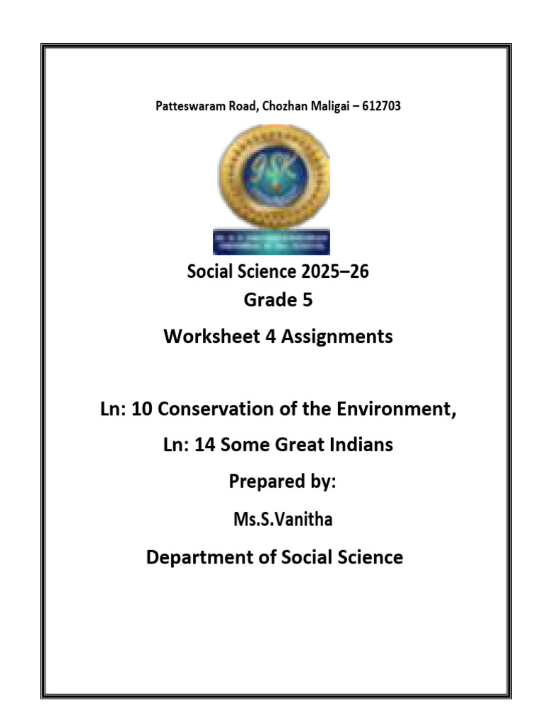 Grade 5 Social Science Assignments | PDF | Waste | Biodegradation
