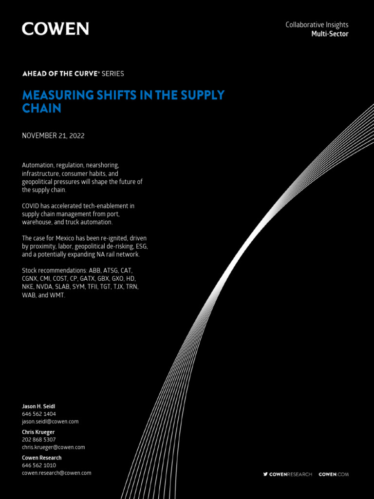 Future Supply Chain Trends and Insights | PDF | Logistics | Transport