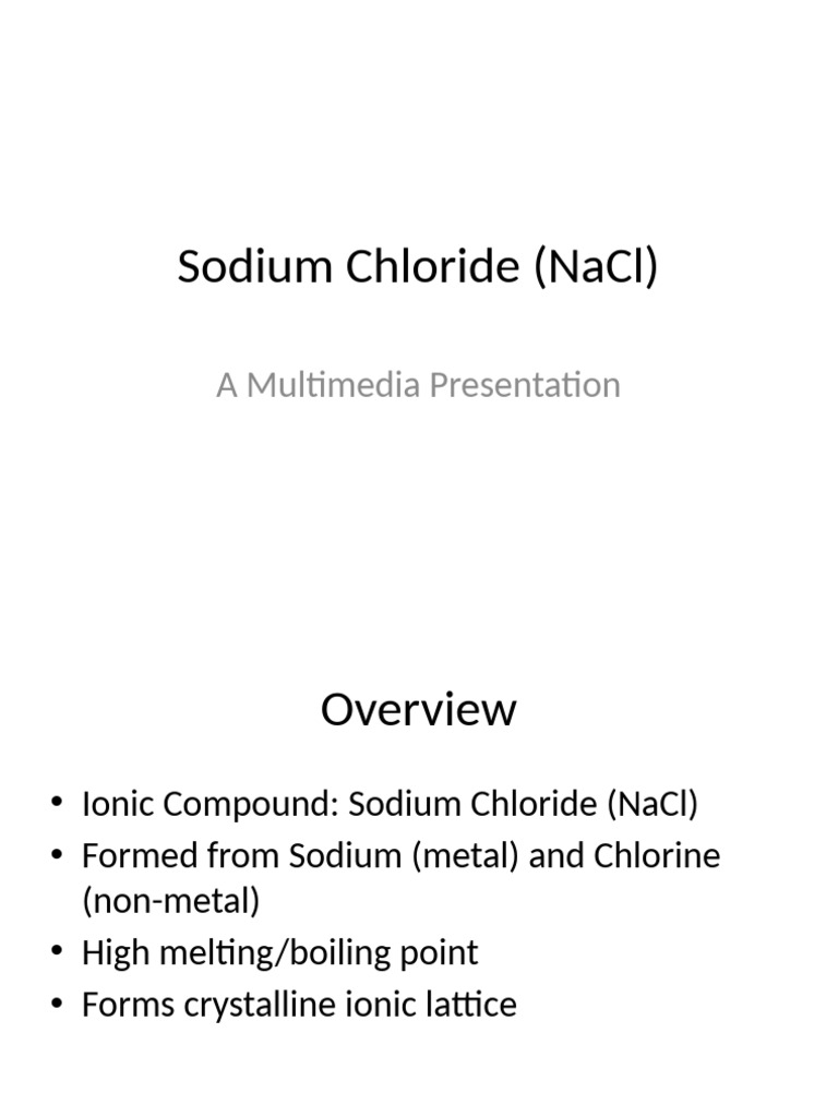 NaCl Presentation | PDF
