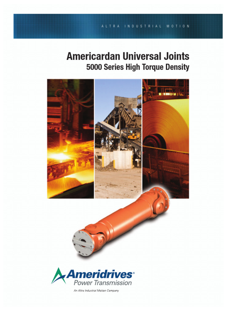 Americardan Universal Joints 5000 Series Catalogue | PDF | Bearing ...
