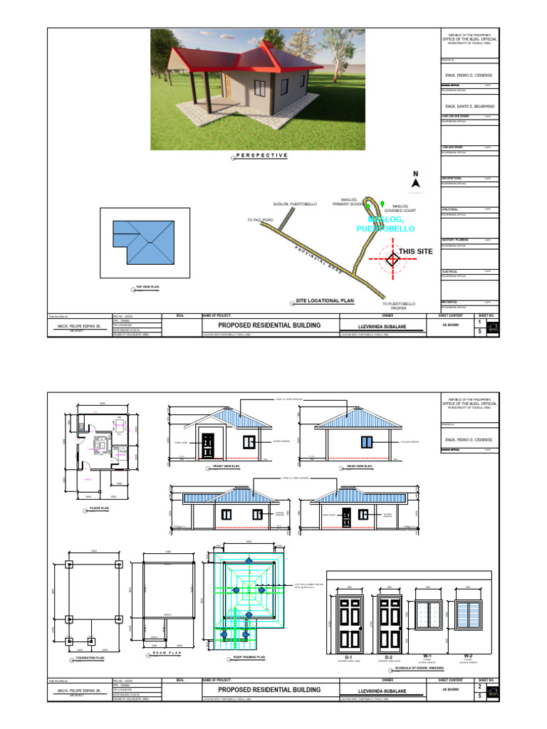 Proposed Residential Building Plans | PDF | Buildings And Structures ...