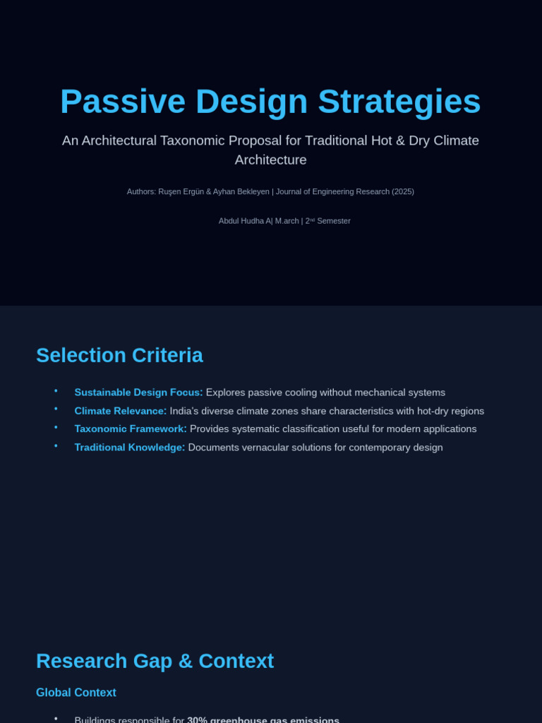 Passive Cooling Taxonomy for Hot Climates | PDF | Building Insulation