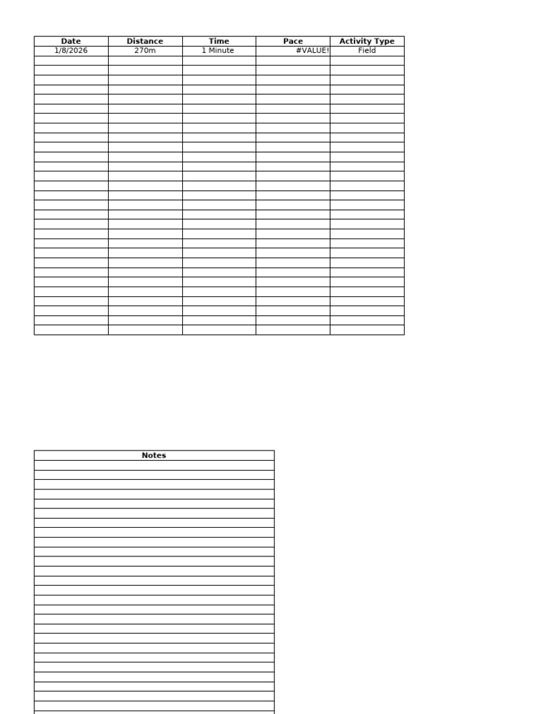 Jun Da Running Log | PDF