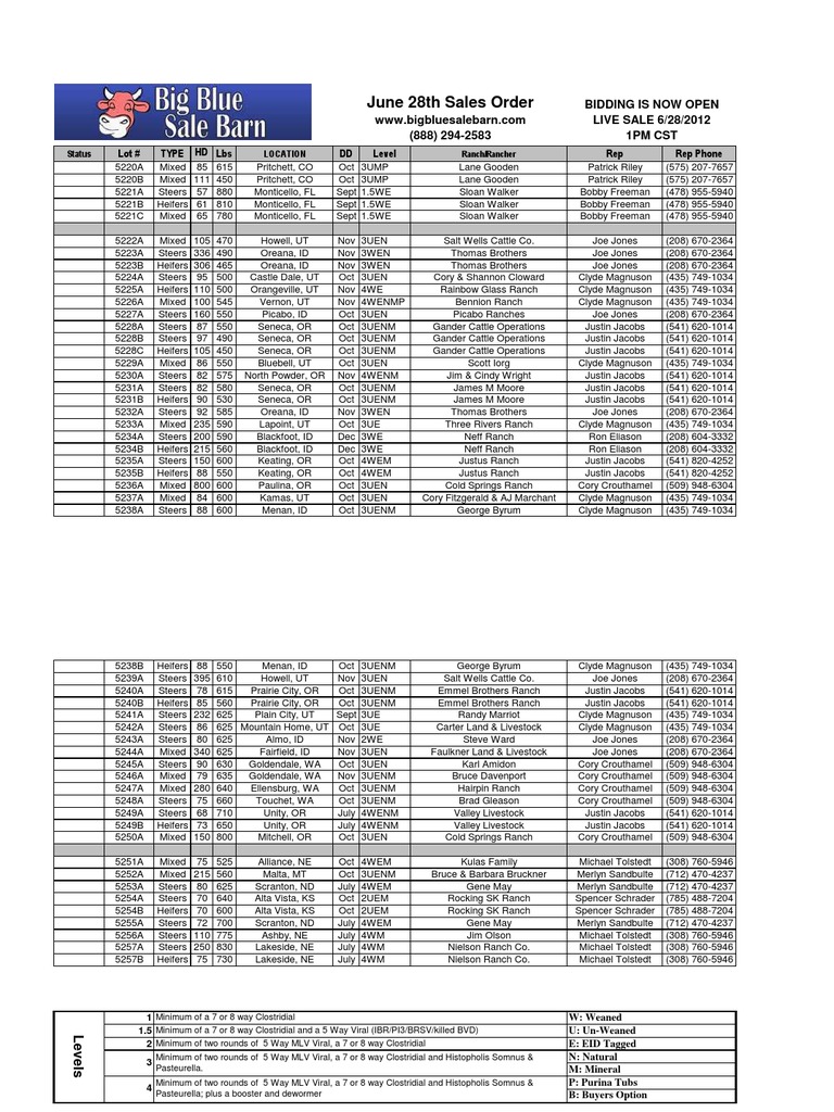 Cattle Sale Status and Details | PDF | Sports & Recreation | Cooking ...