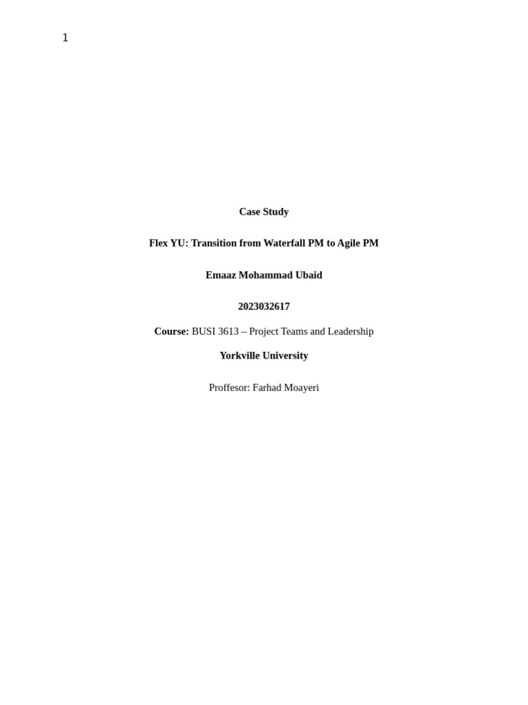 Case Study | PDF | Agile Software Development | Leadership