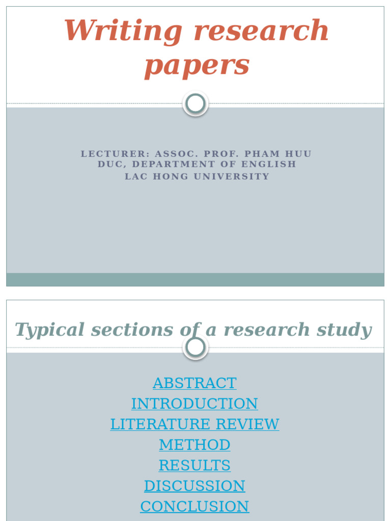 Writing Research Papers: Key Sections Guide | PDF