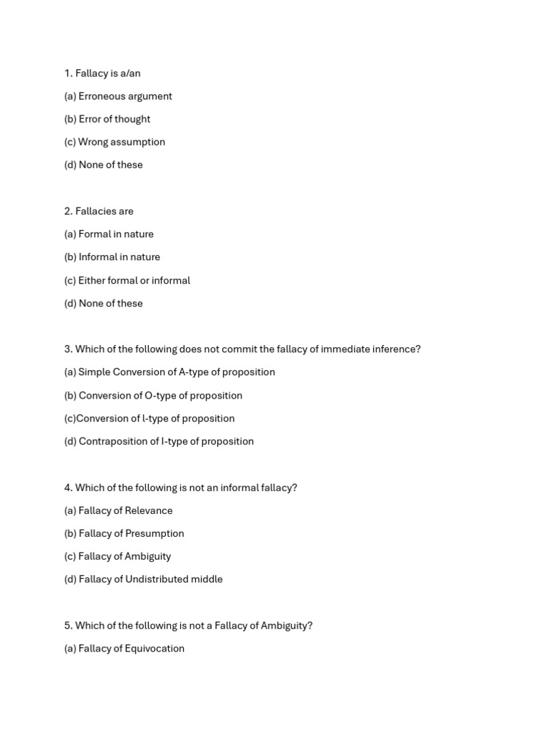 Understanding Logical Fallacies and Their Types | PDF | Fallacy ...