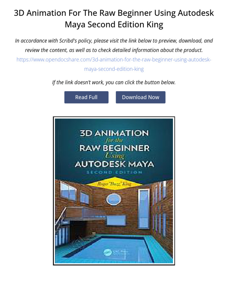 3D animation for the raw beginner using Autodesk Maya Second Edition ...