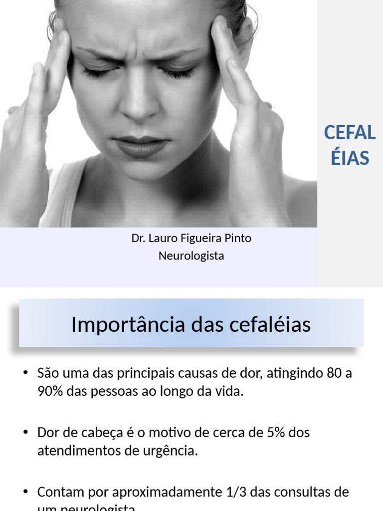 Cefaléias: Tipos, Tratamentos e Sinais de Alarme | PDF | Enxaqueca ...